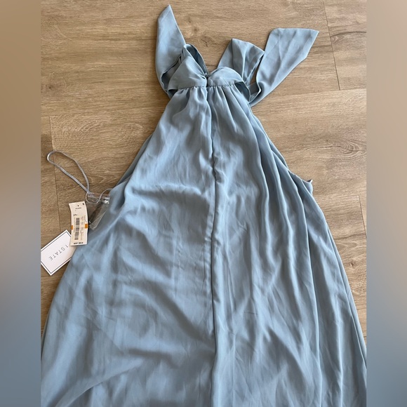 1. STATE Sleeveless Wide Leg Flowy Jumpsuit High Neck Light Blue SZ S - Picture 15 of 16